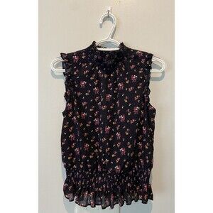 J. Crew Woman’s Floral Turtleneck Sleeveless Blouse. Size 2